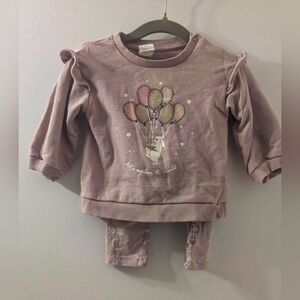H&M Soft Mauve Toddler Outfit 6-9 M